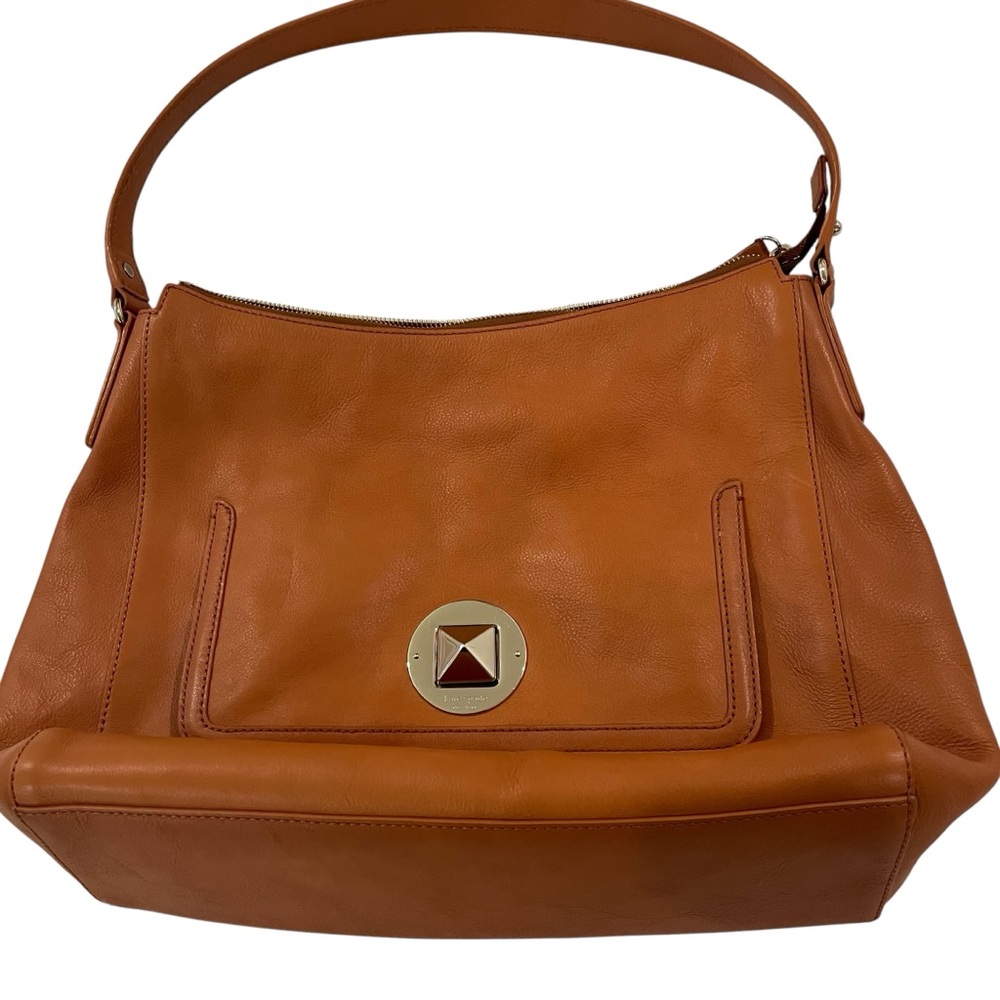 Kate Spade Brown Shoulder Bag Polka Dot Lining Purse Pocketbook